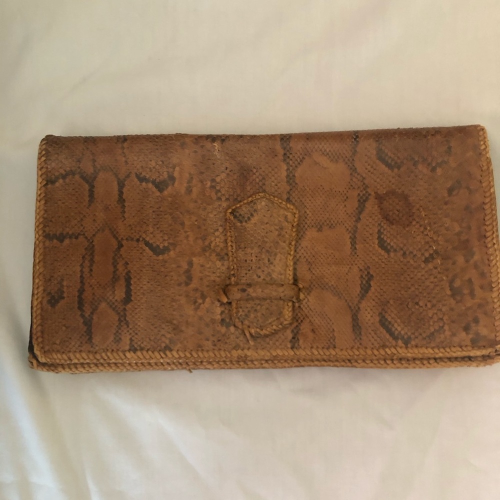 Snakeskin clutch